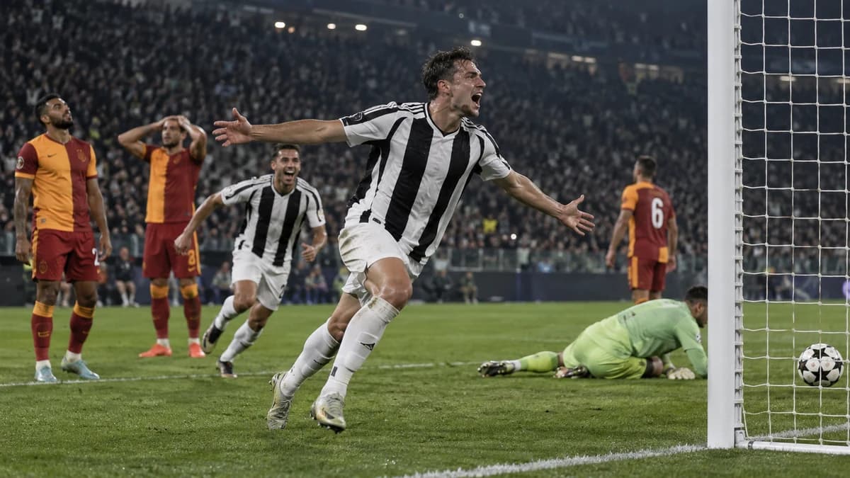 AI-generated editorial illustration of anonymous black-and-white and red-and-yellow footballers after a late goal