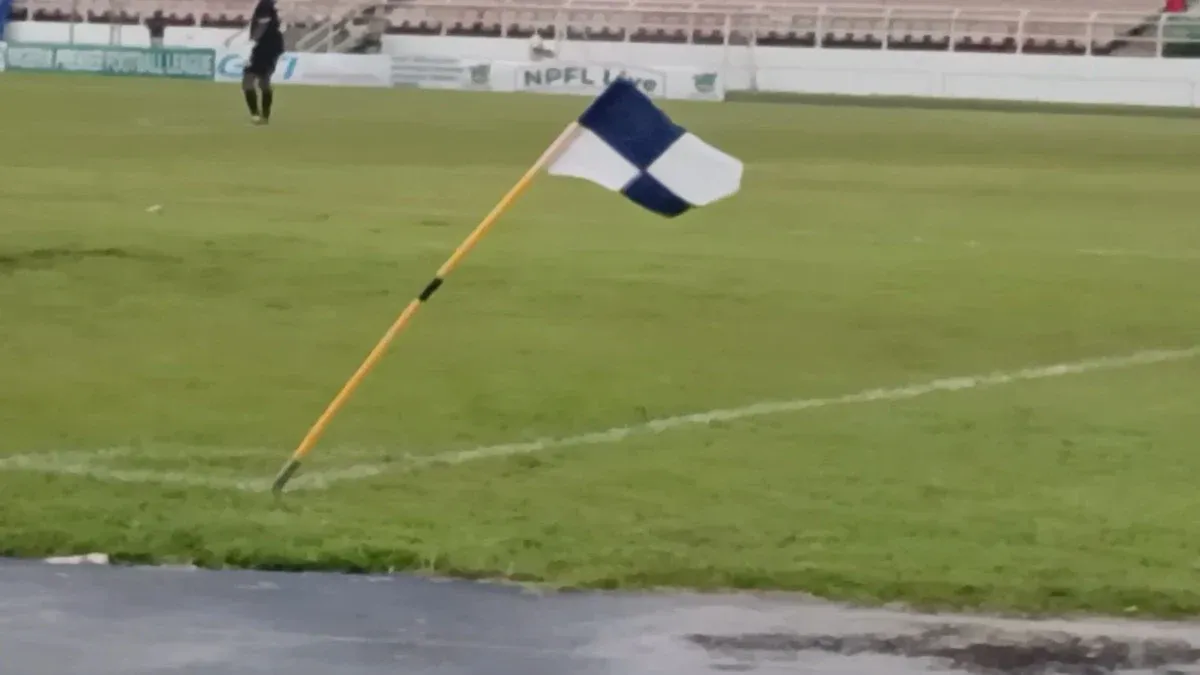 Archive stadium photograph at Adokiye Amiesimaka Stadium; not the resumed Rivers United–Barau match.
