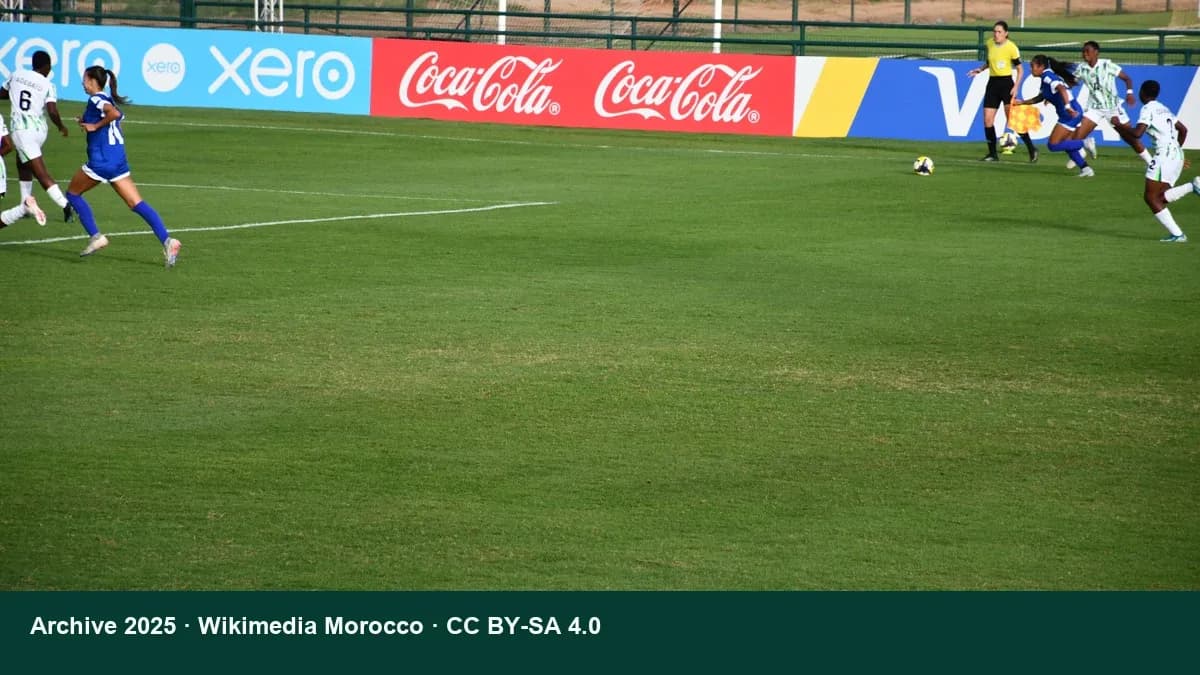 Archive photograph of Samoa against Nigeria at the 2025 U17 Women’s World Cup, not the 2026 Puerto Rico match.