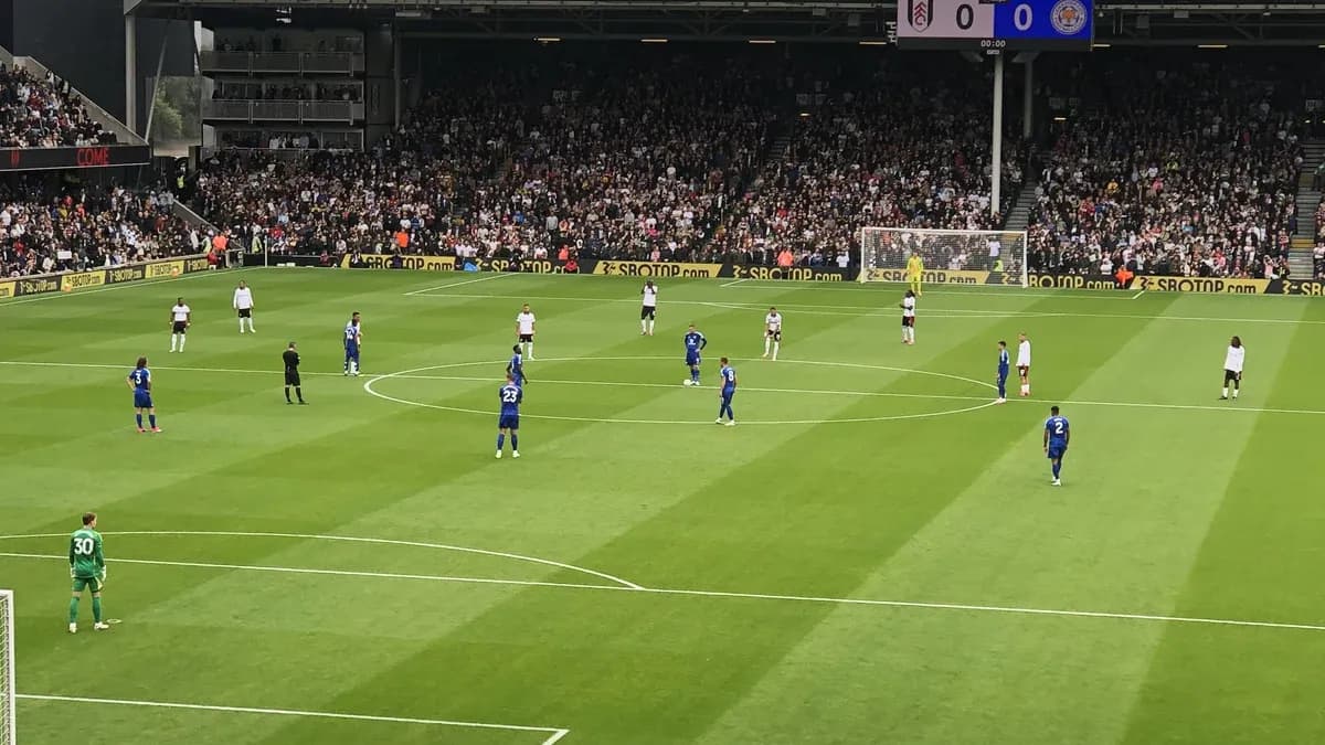 Archive: Fulham and Leicester players at Craven Cottage on 24 August 2024; not this weekend’s matches.