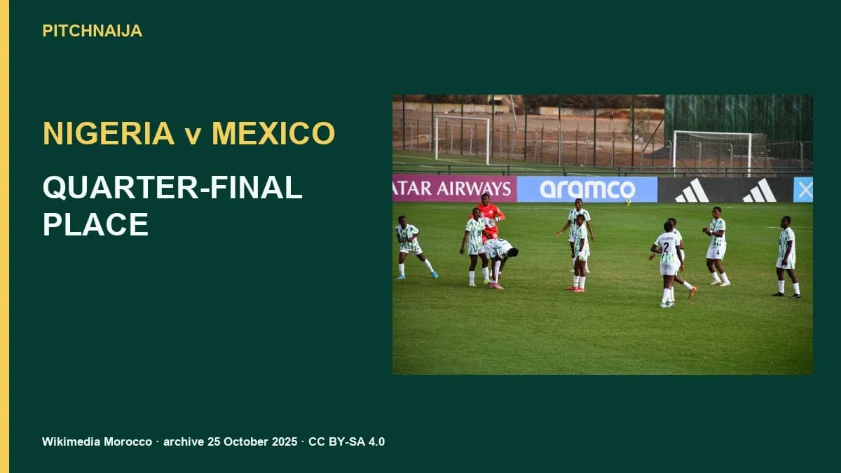 Archive photograph of Nigeria against Samoa in October 2025, not the 2026 Mexico tie.